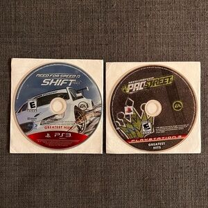Need for Speed Shift & ProStreet Sony Playstation 3 PS3 Game Discs